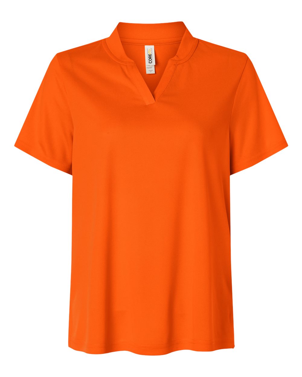 Front View of Campus Orange Women's Nova Performance Pique Polo - CE108W