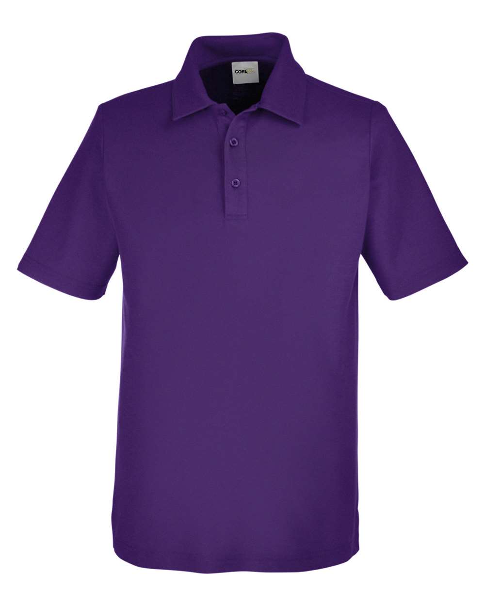 Front View of Campus Purple Men's Fusion ChromaSoft™ Pique Polo - CE112