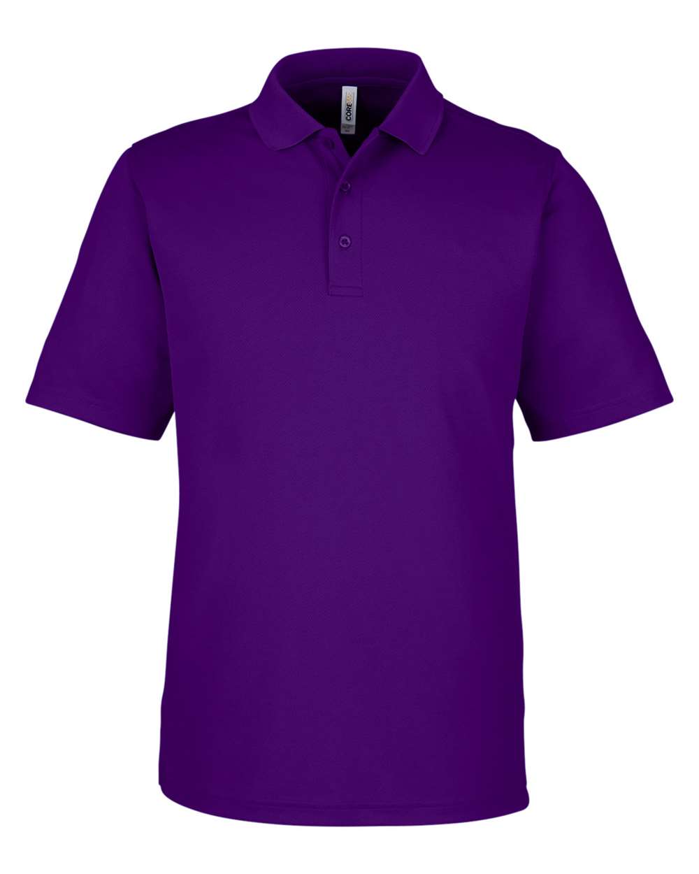 Front View of Campus Purple Men's Market Snag Protect Mesh Polo - CE104