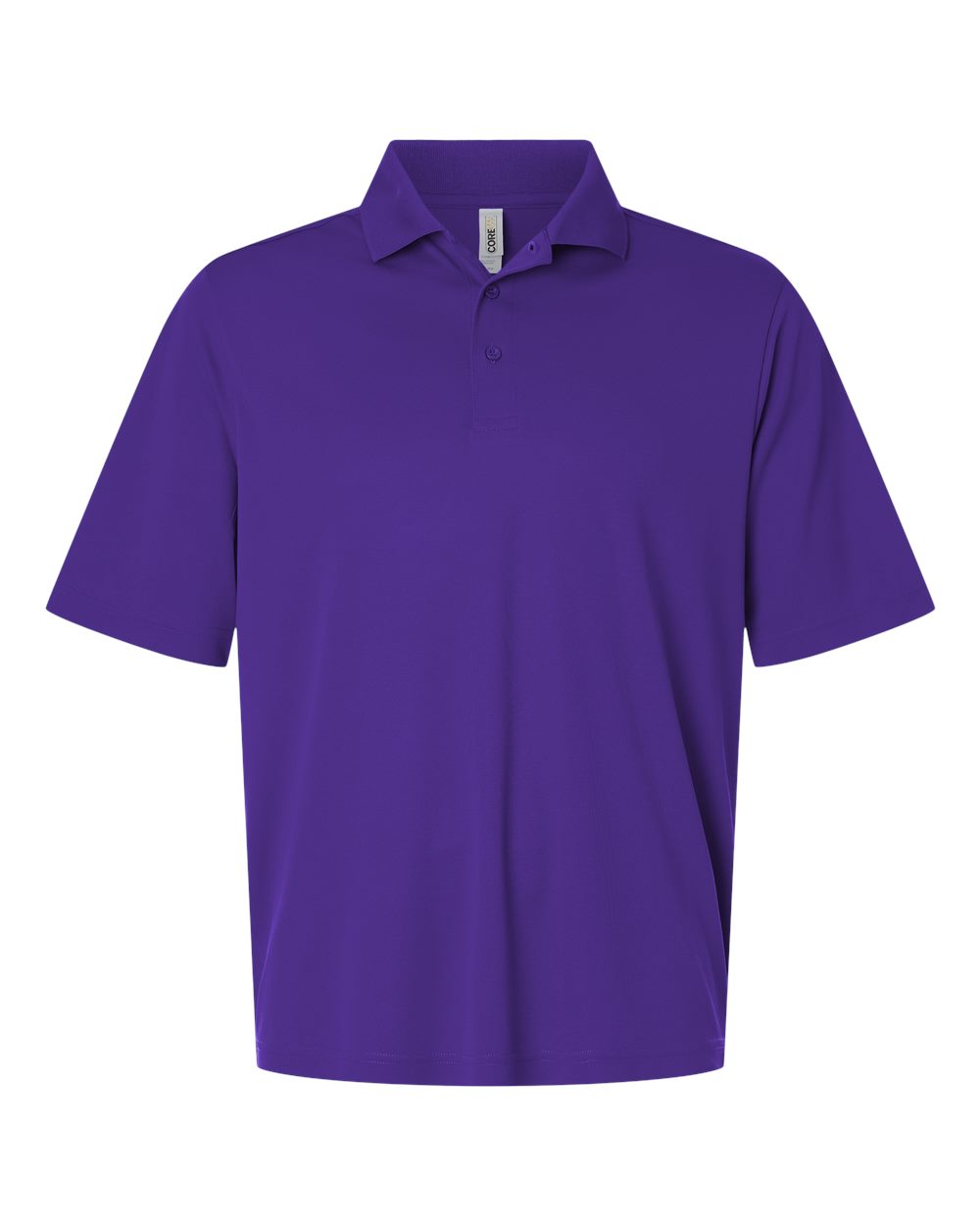 Front View of Campus Purple Men's Nova Performance Pique Polo - CE108