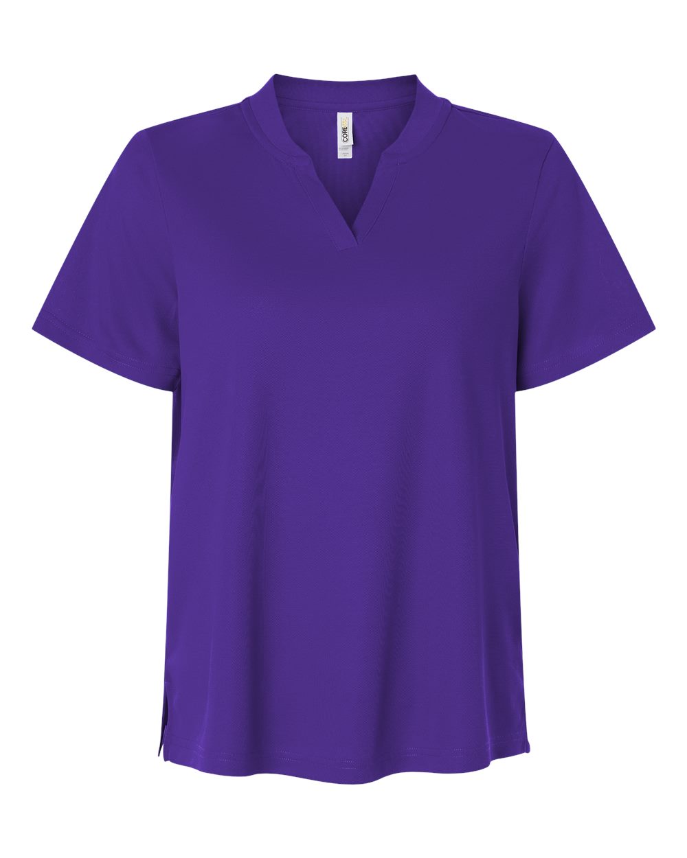 Front View of Campus Purple Women's Nova Performance Pique Polo - CE108W