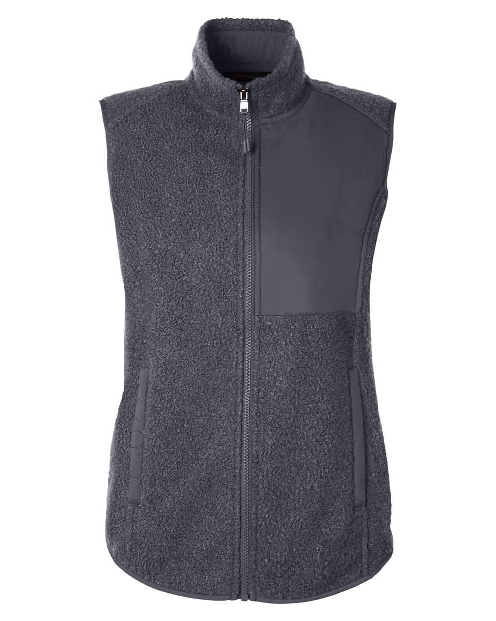 Front View of Carbon/ Carbon Women&#39;s Aura Sweater Fleece Vest - NE714W