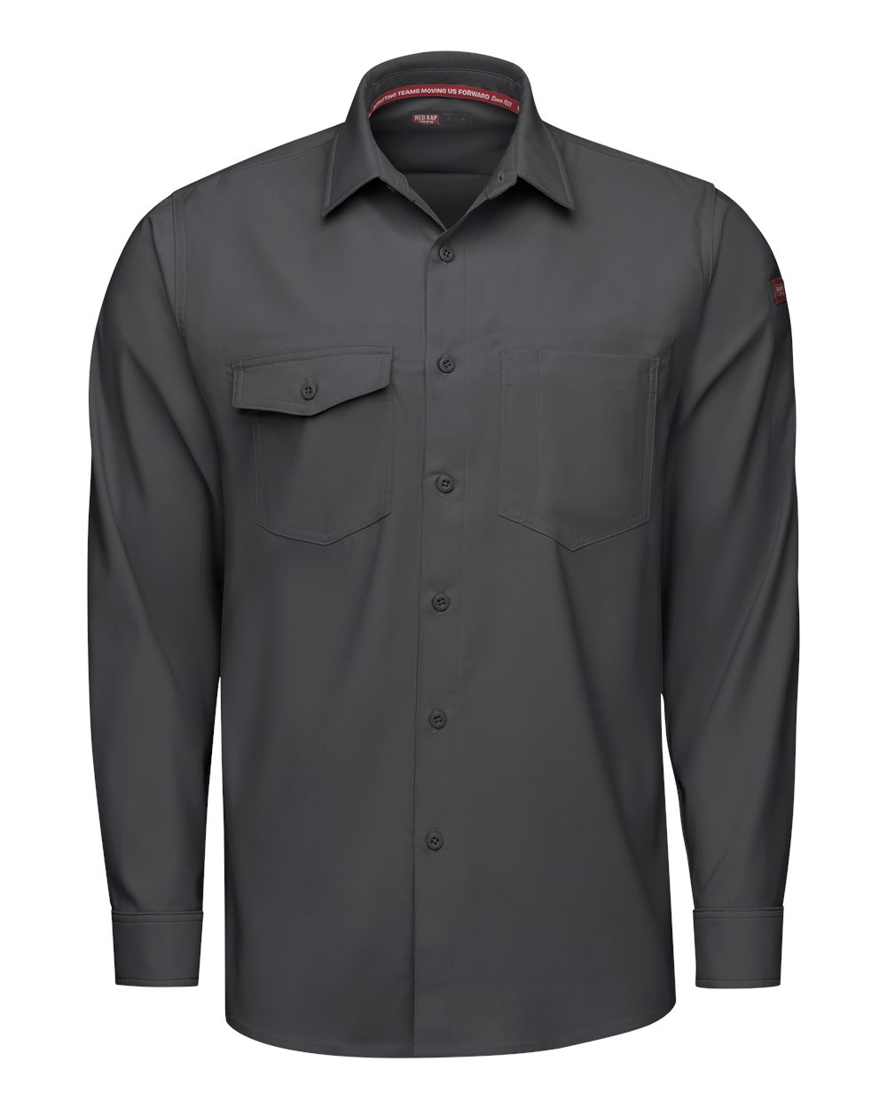 Front View of Carbon Cooling Long Sleeve Work Shirt - Tall Sizes - TSM4T