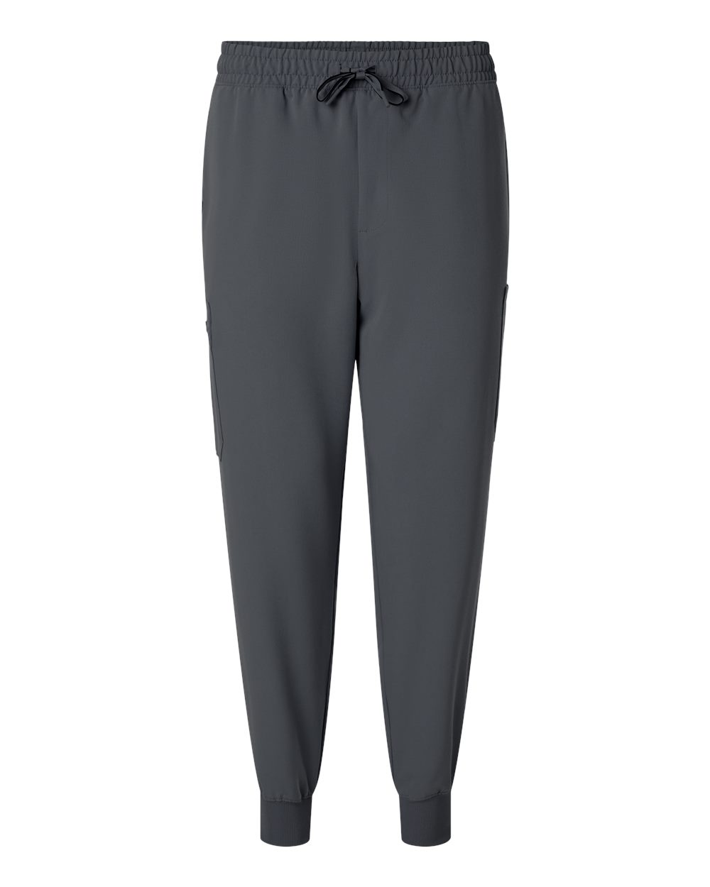 Front View of Carbon Grey Osmo 8-Pocket Scrub Joggers - M20002