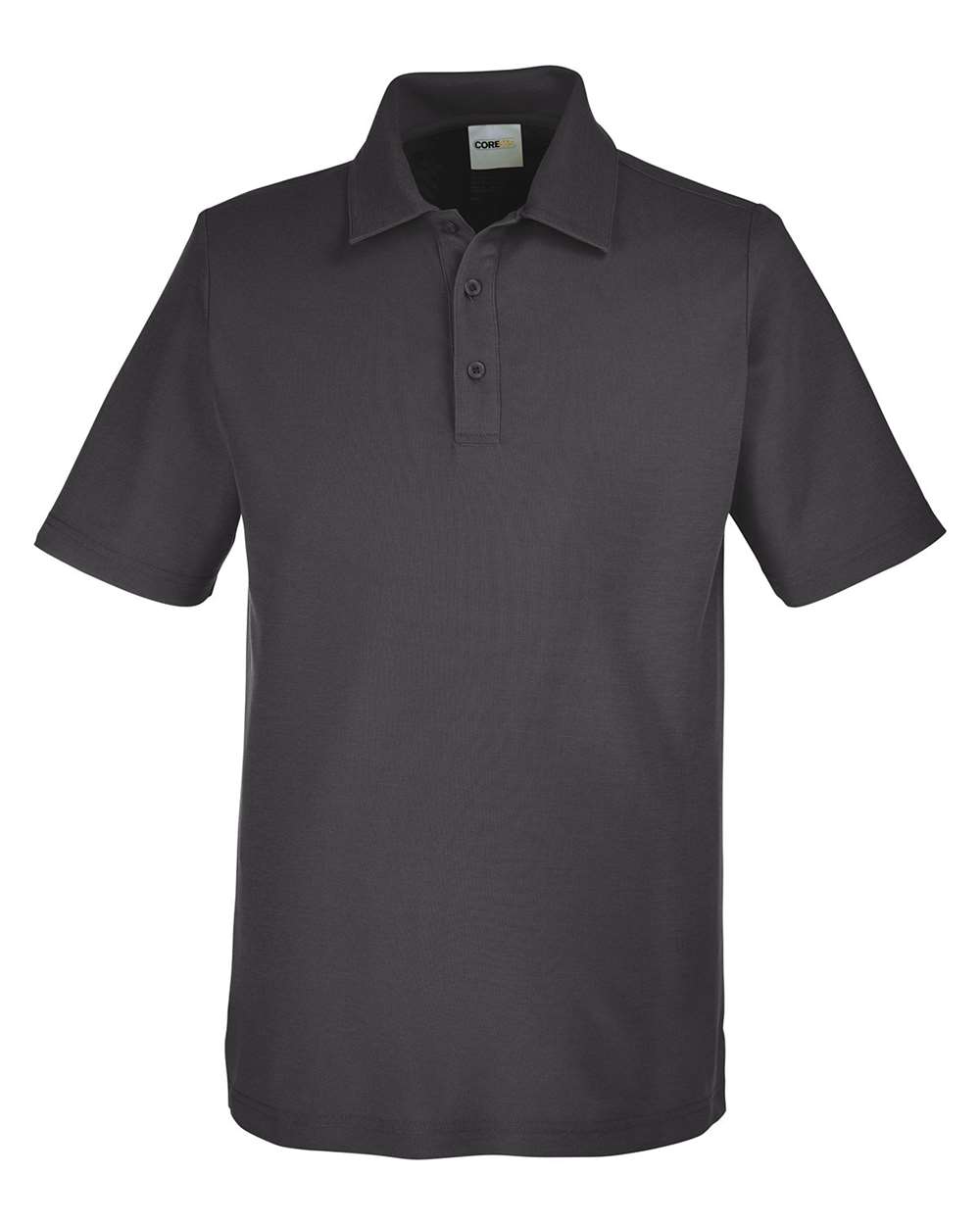 Front View of Carbon Men's Fusion ChromaSoft™ Pique Polo - CE112