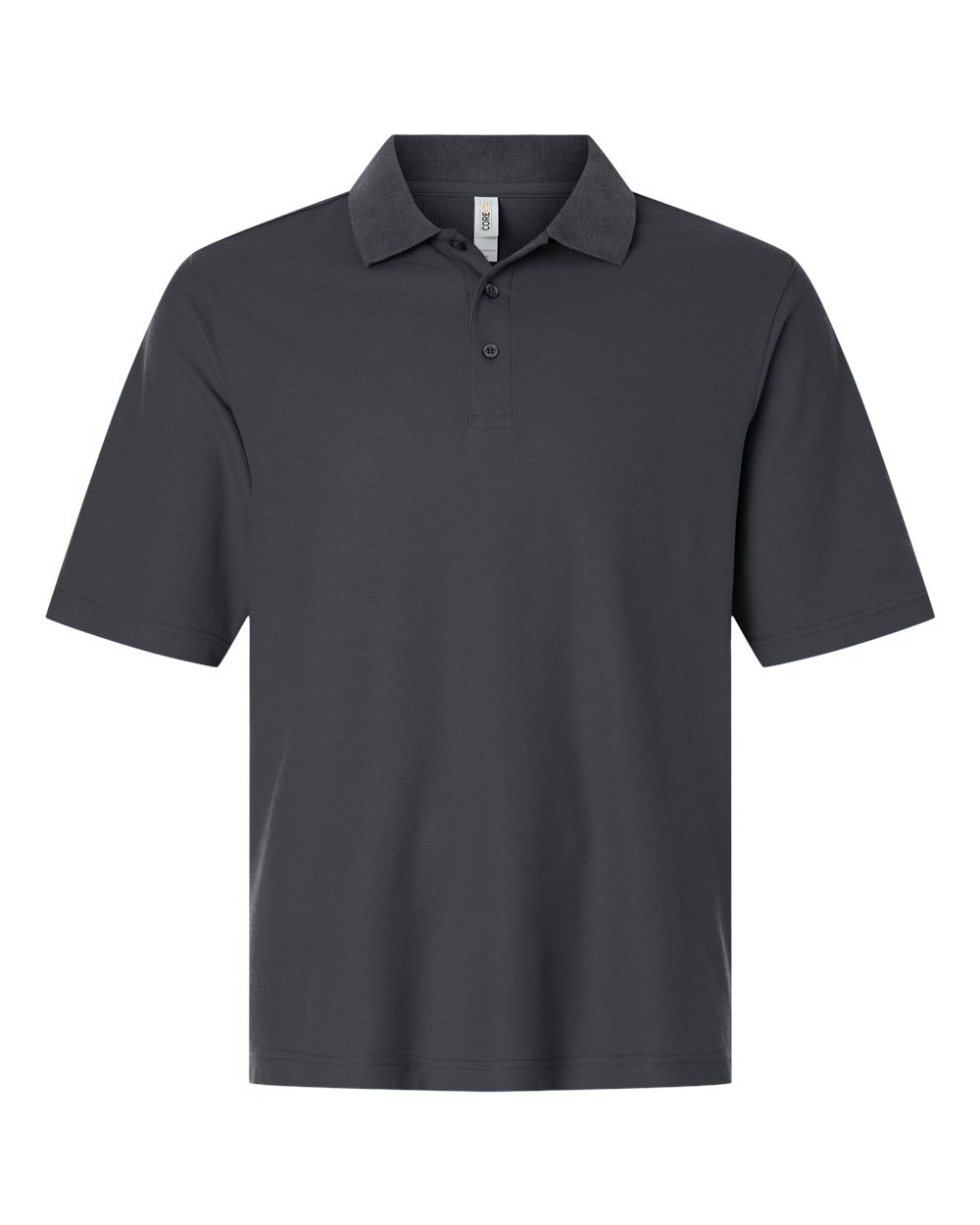 Front View of Carbon Men&#39;s Tall Resolve CVC Performance Pique Polo - CE106T
