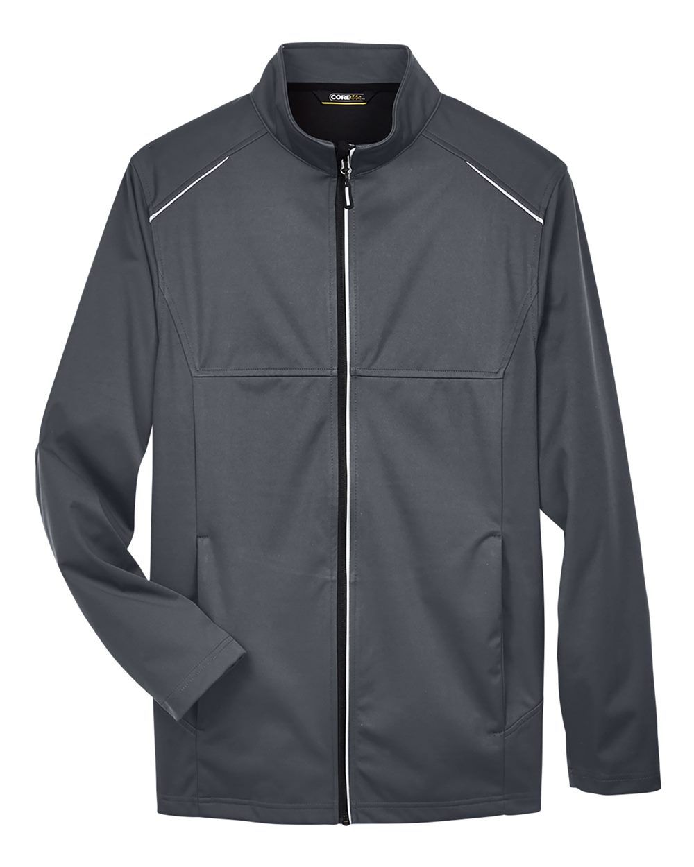 Front View of Carbon Men's Tall Techno Lite Three-Layer Knit Tech-Shell - CE708T