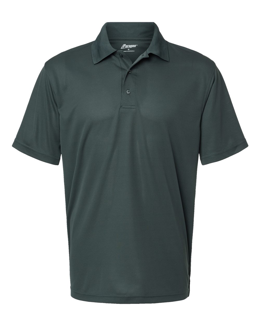 Front View of Carbon Saratoga Performance Mini Mesh Polo - 100