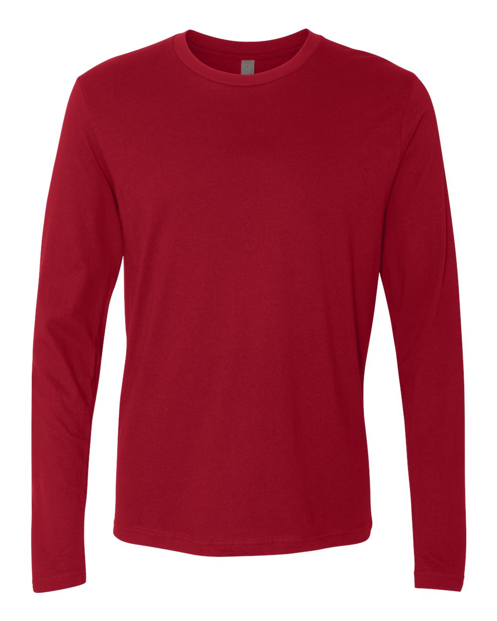 Front View of Cardinal Cotton Long Sleeve T-Shirt - 3601