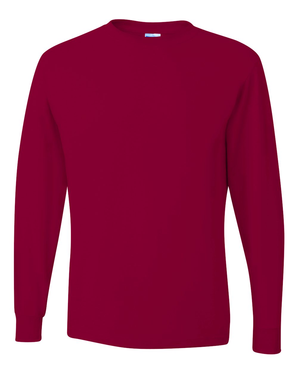Front View of Cardinal Dri-Power® Long Sleeve 50/50 T-Shirt - 29LSR