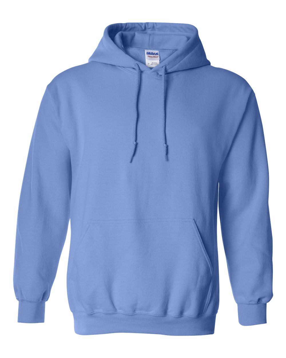 Front View of Carolina Blue Heavy Blend™ Hooded Sweatshirt - 18500