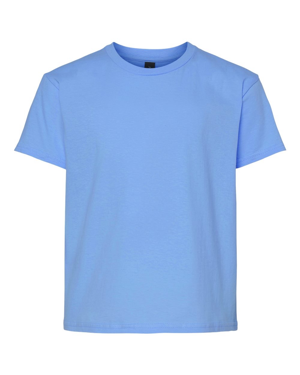 Front View of Carolina Blue Light Cotton Youth T-Shirt - 3000B