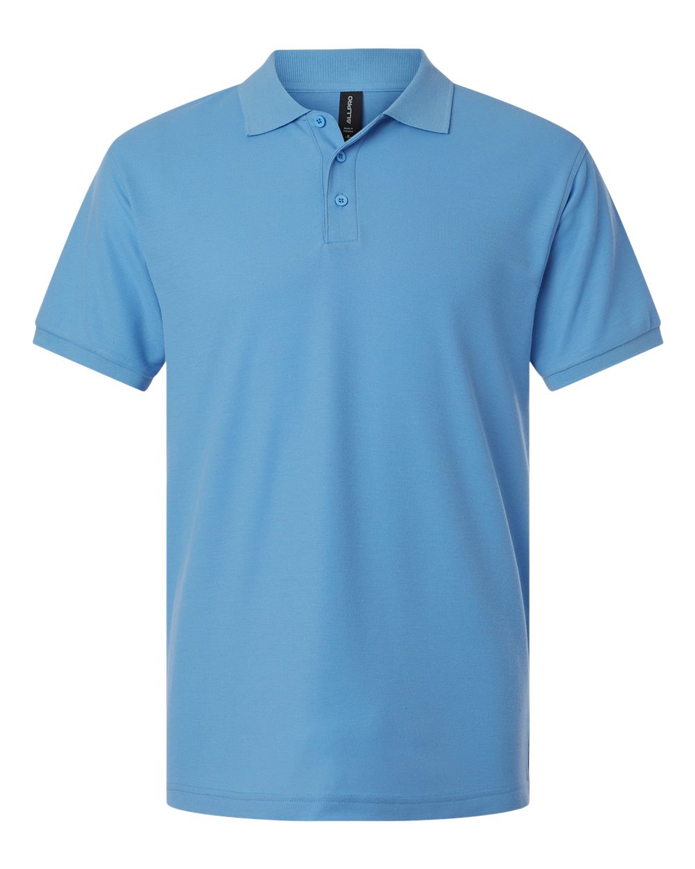Front View of Carolina Blue Pique Polo - 62800