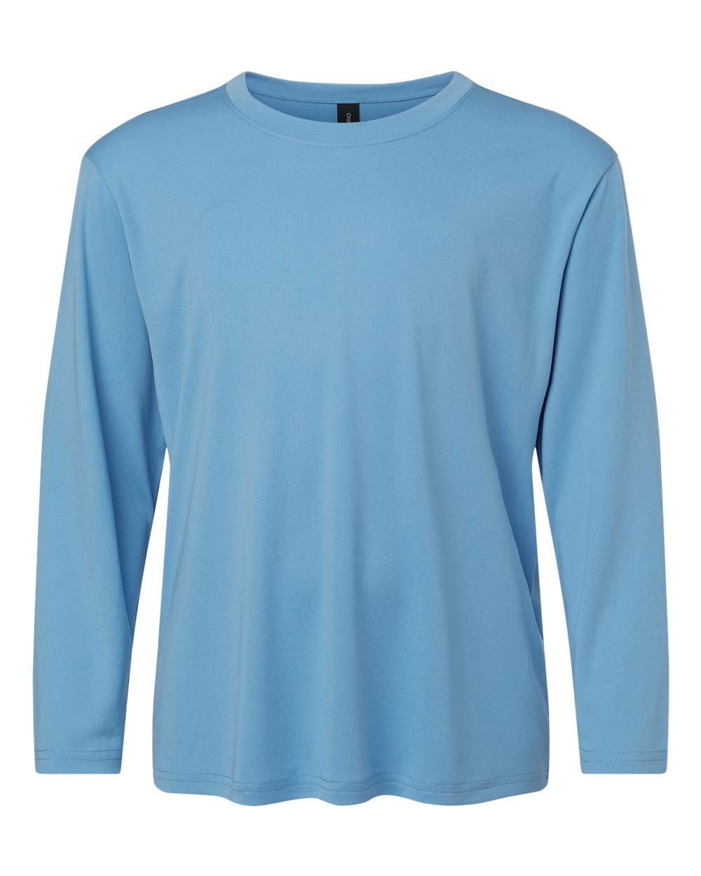 Front View of Carolina Blue Pro-Lock Youth Performance Long Sleeve T-Shirt - 48400Y