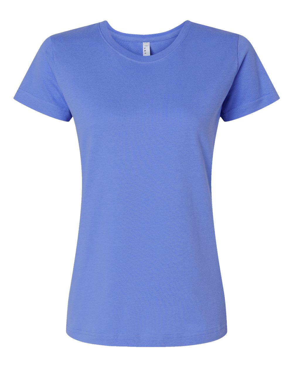 Front View of Carolina Blue Women's Fine Jersey Tee - 3516