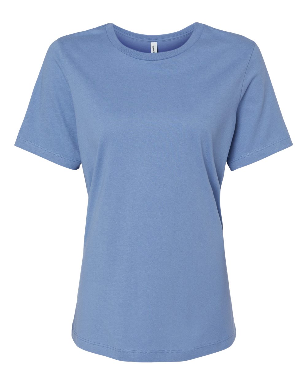 Front View of Carolina Blue Women’s Relaxed Jersey Tee - 6400