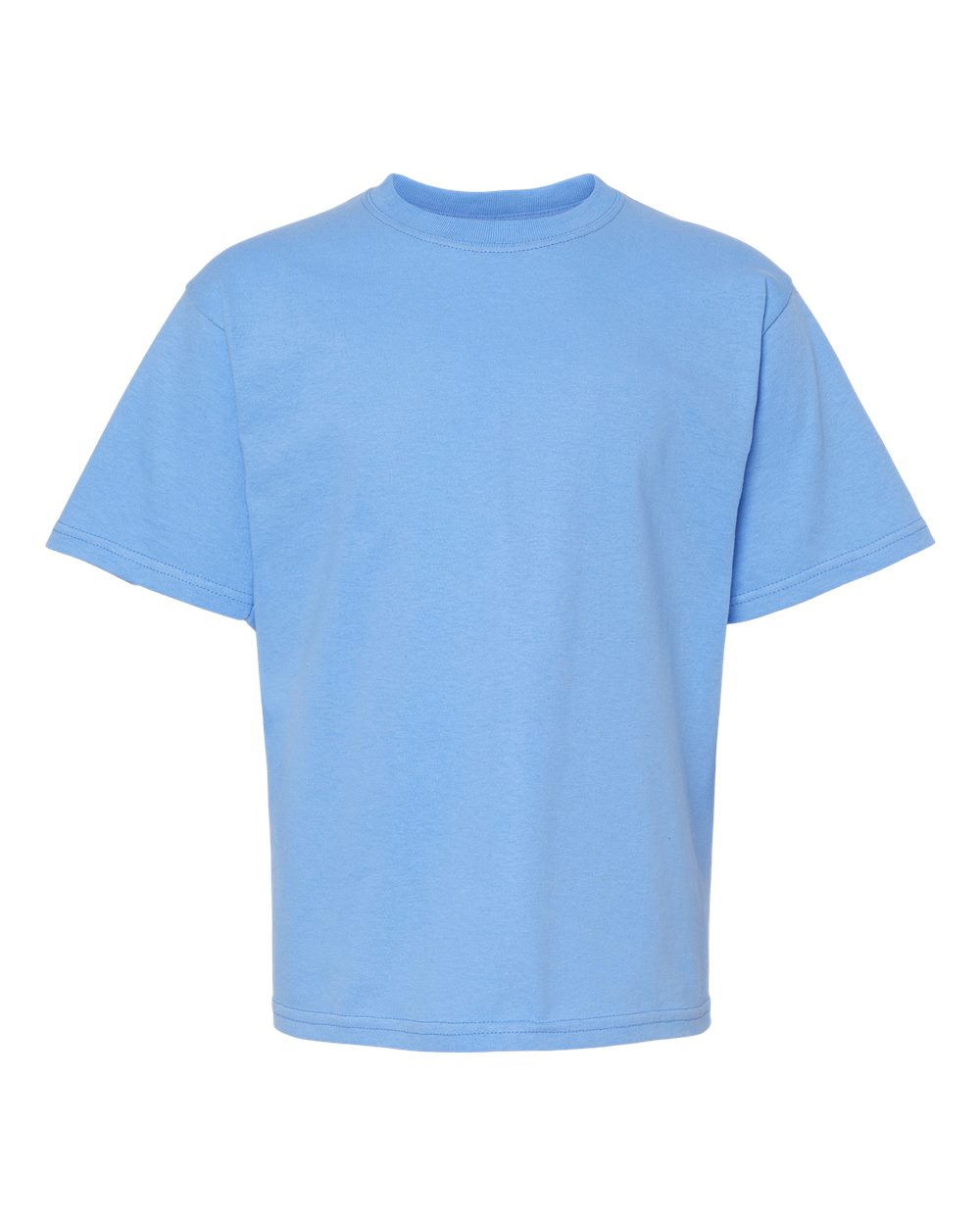 Front View of Carolina Blue Youth Gold Soft Touch T-Shirt - 4850