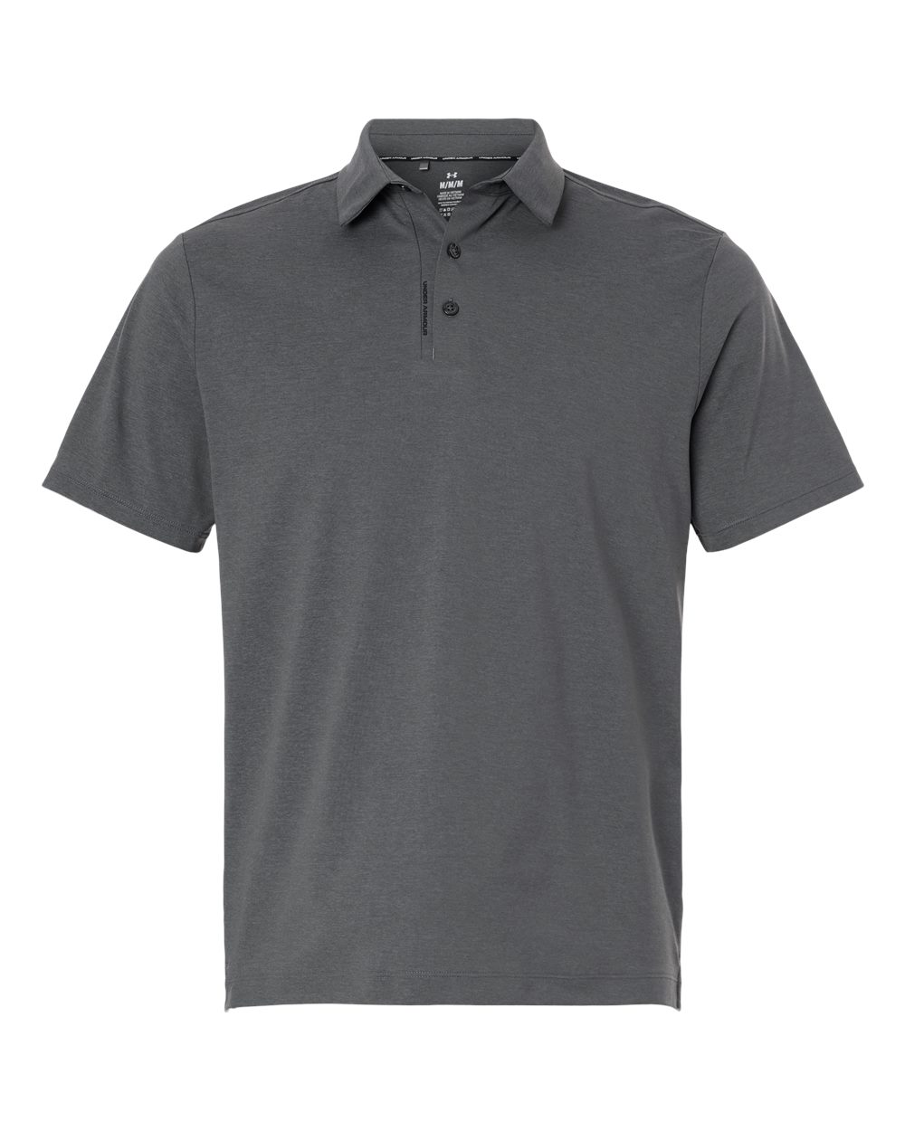 Front View of Castlerock/ Titan Grey/ Black Men's Drive Bonded Polo - 6009652 plain