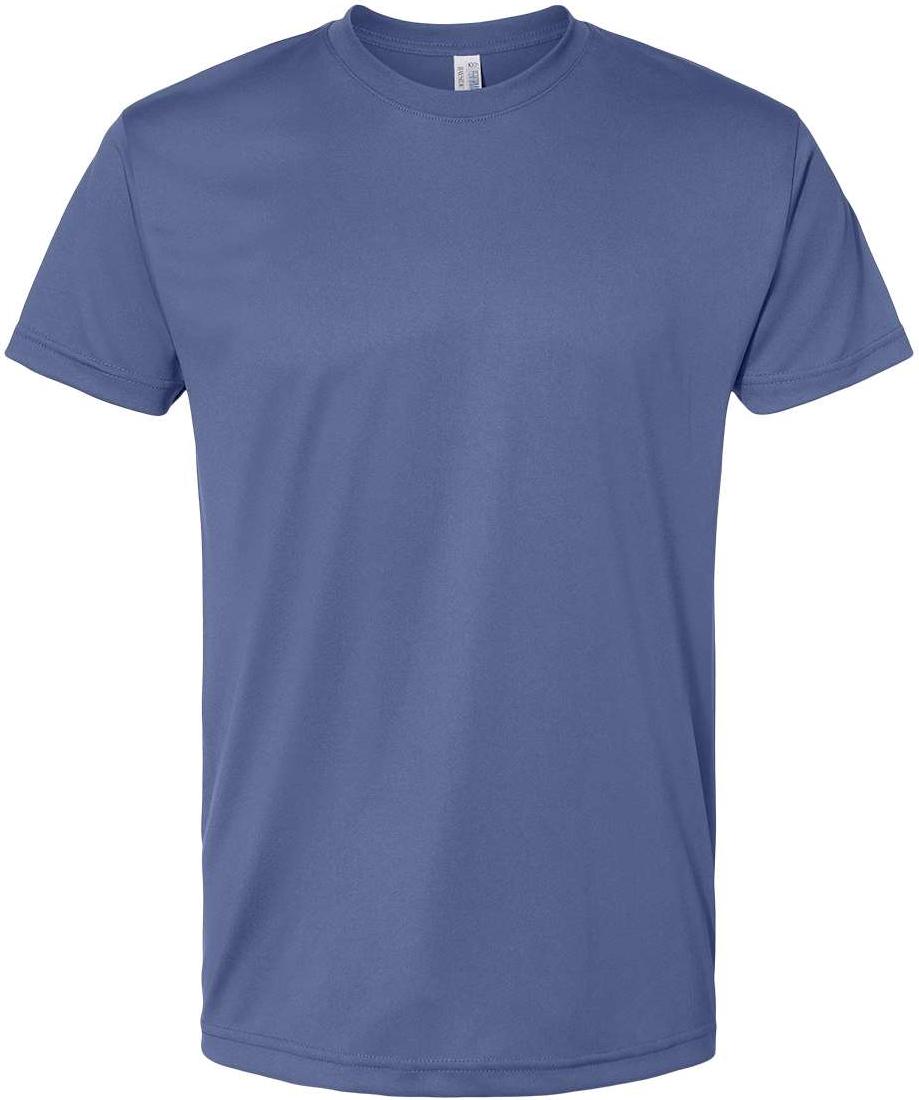 Front View of Cationic Royal USA-Made Performance T-Shirt - 5300