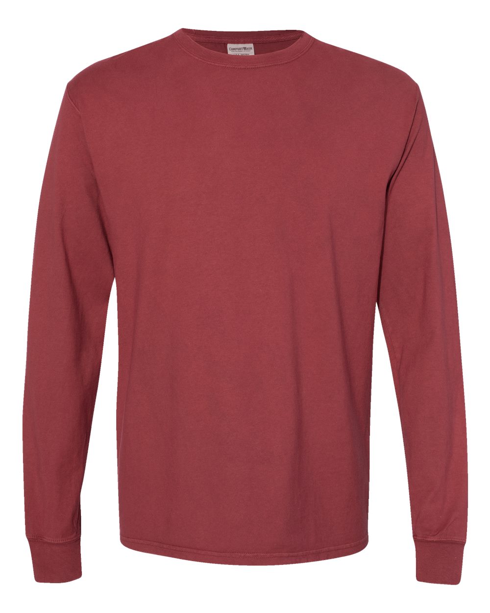 Front View of Cayenne Garment-Dyed Long Sleeve T-Shirt - GDH200
