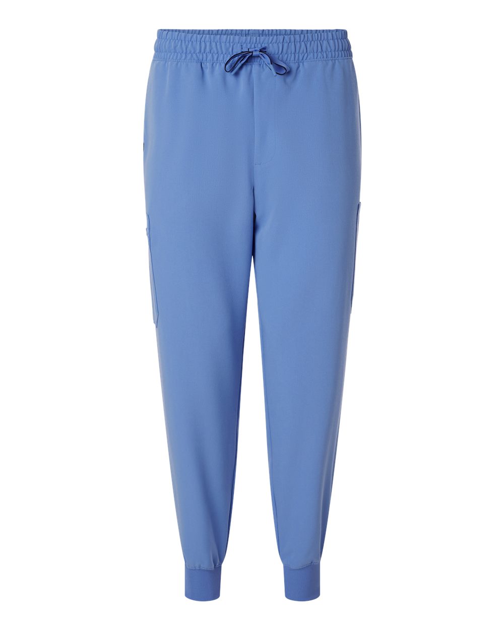 Front View of Ceil Blue Osmo 8-Pocket Scrub Joggers - M20002