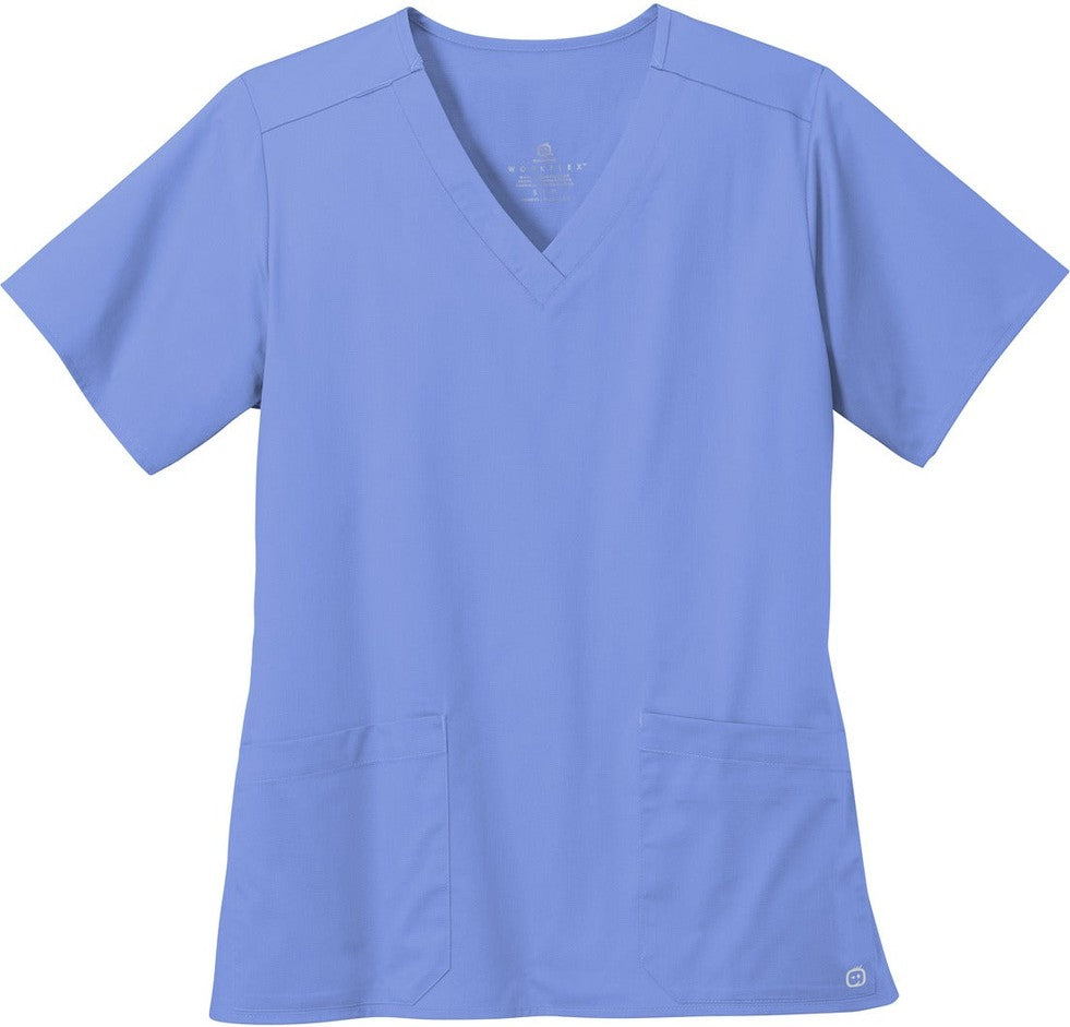 Front View of Ceil Wink Women's WorkFlex V-Neck Top WW4560