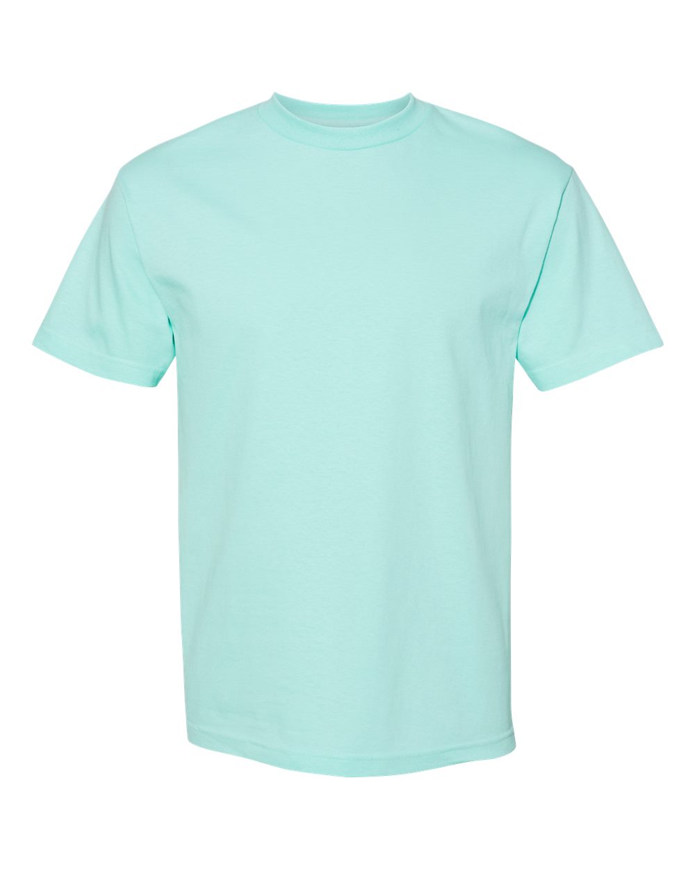 Front View of Celadon Heavyweight Cotton Tee - 1301