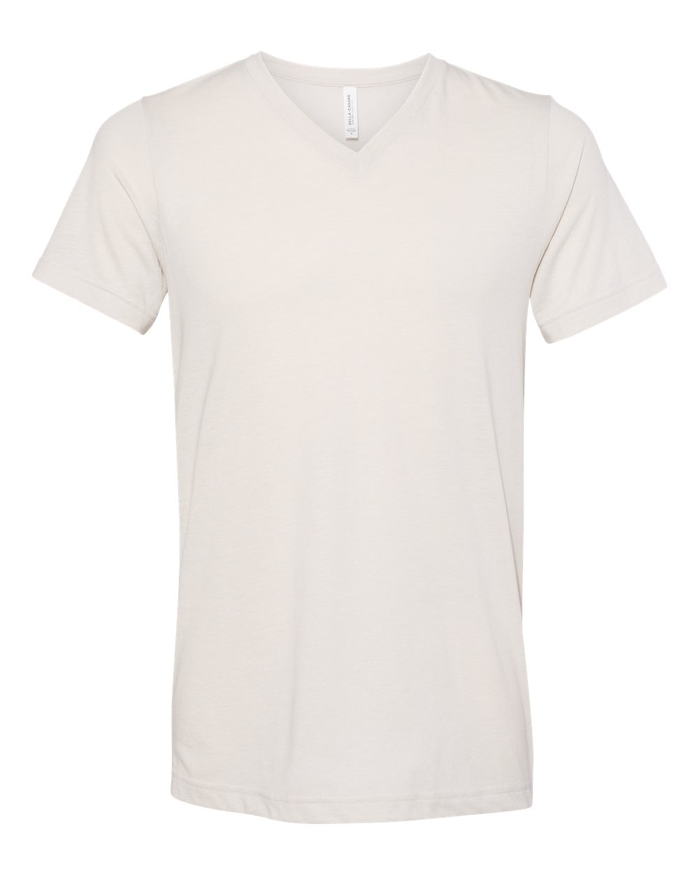 Front View of Cement Triblend Triblend V-Neck Short Sleeve Tee - 3415