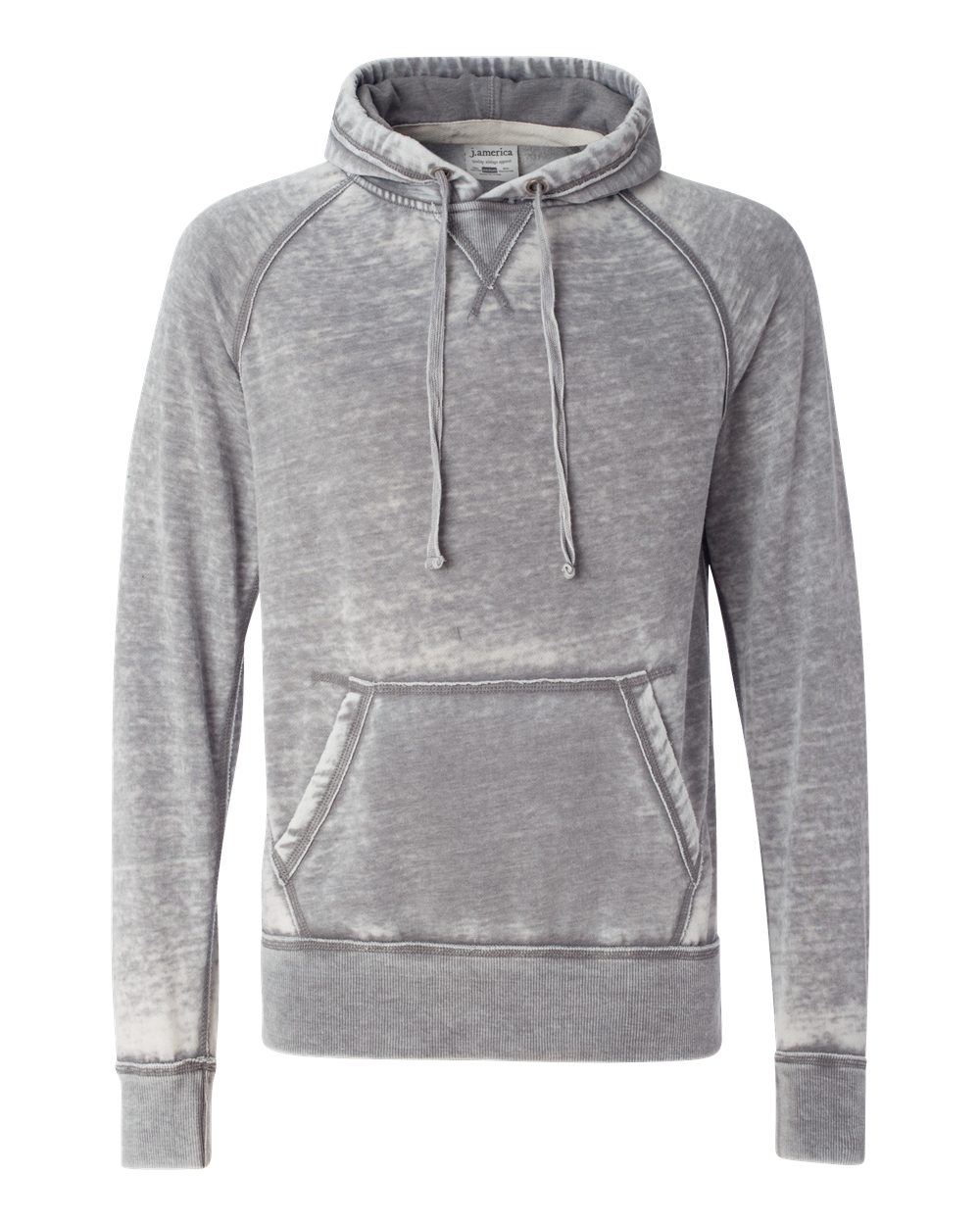 Front View of Cement Vintage Zen Fleece Hooded Sweatshirt - 8915