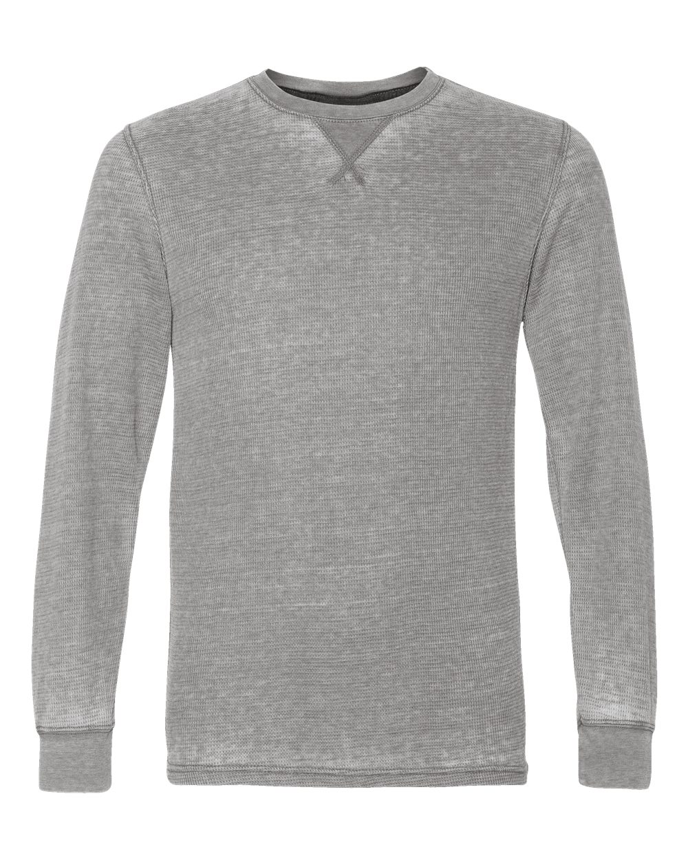 Front View of Cement Vintage Zen Thermal Long Sleeve T-Shirt - 8241