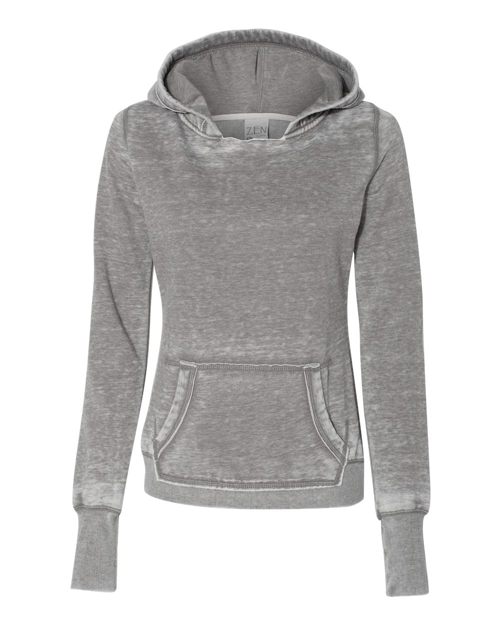 Front View of Cement Women's Zen Fleece Hooded Sweatshirt - 8912