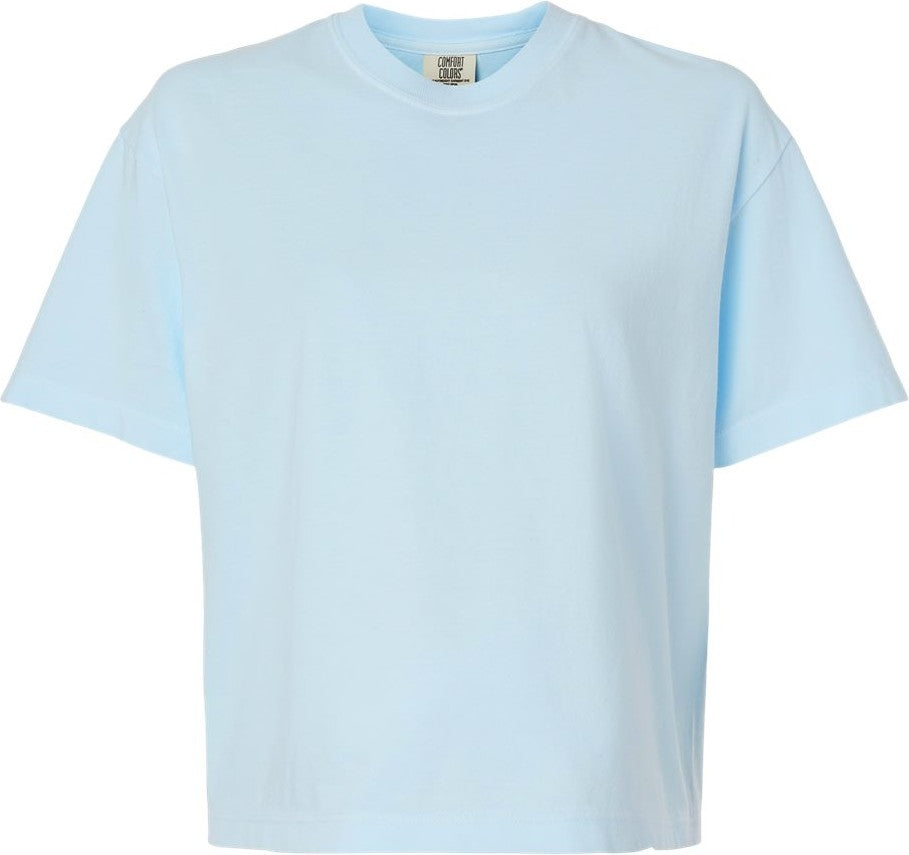Front View of Chambray Women's Heavyweight Boxy T-Shirt - 3023CL