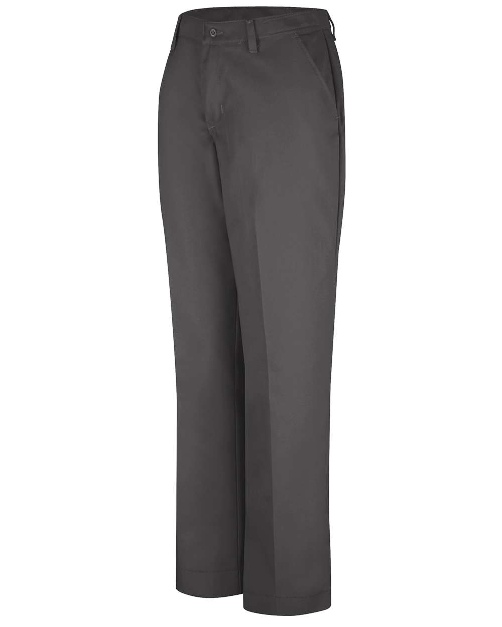 Front View of Charcoal - 30I Women's Dura-Kap Industrial Pants - PT21