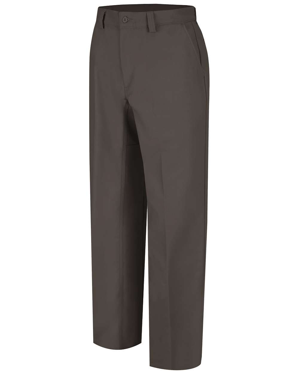 Front View of Charcoal - 34I, 50W Plain Front Work Pants - WP70