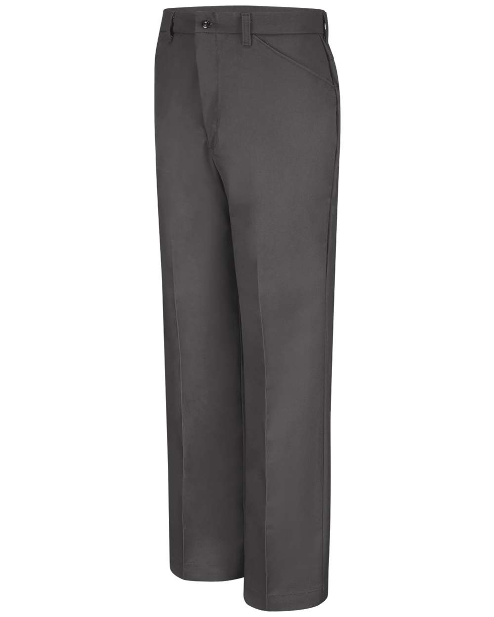 Front View of Charcoal - 36 Unhemmed Jean Cut Pants - PT50