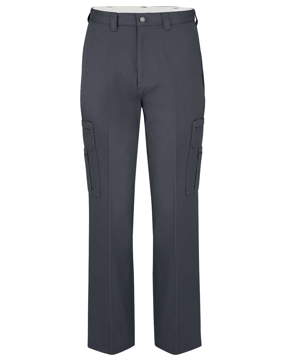Front View of Charcoal - 39 Unhemmed Industrial Cotton Cargo Pants - LP39