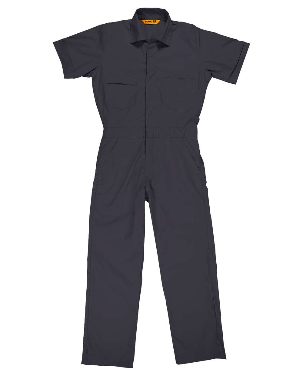 Front View of Charcoal Axle Short Sleeve Coverall - P700