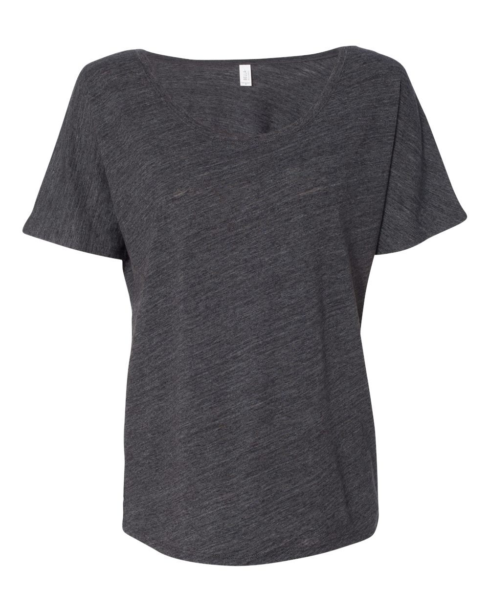 Charcoal Black Slub Women’s Slouchy Tee - 8816
