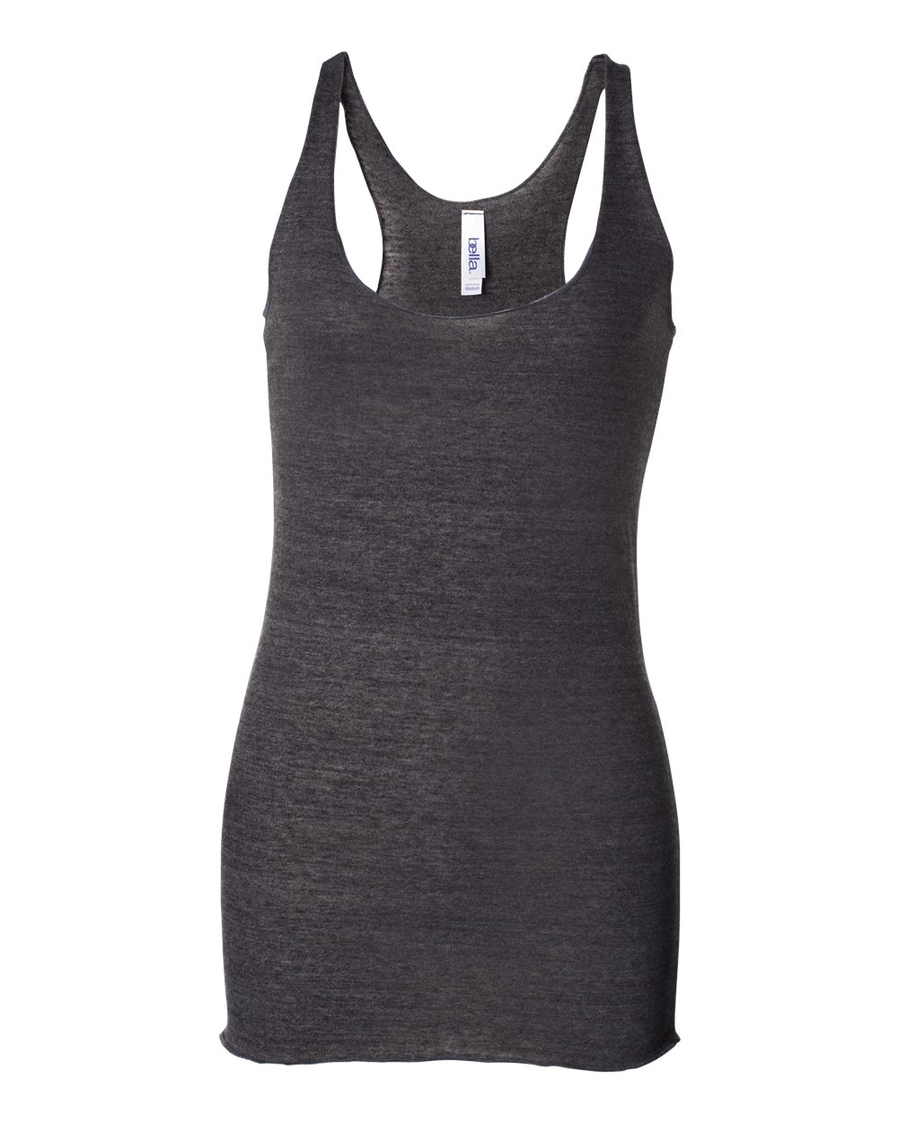 Charcoal Black Triblend Women's Triblend Racerback Tank - 8430