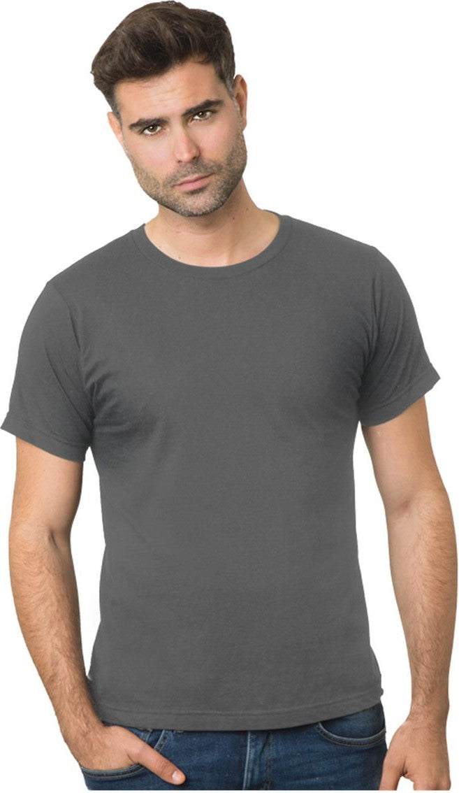 Front View of Charcoal Fine Jersey T-Shirt - 9500