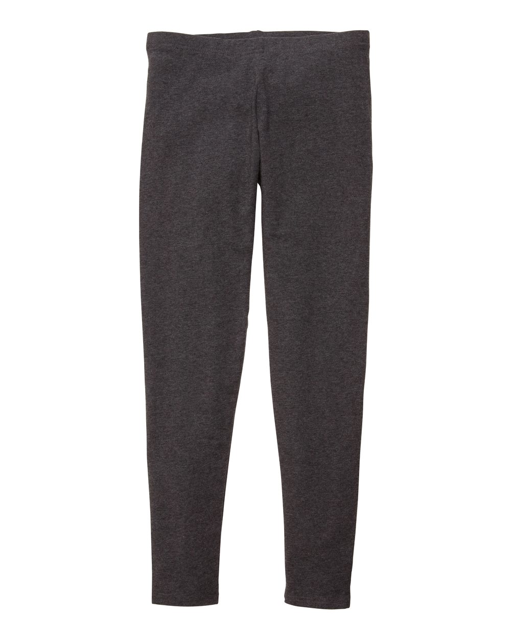 Front View of Charcoal Girls' Leggings - YS08