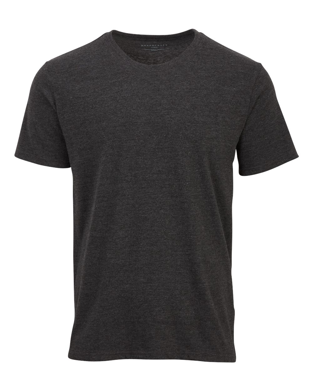 Front View of Charcoal Heather Basic Crew T-Shirt - BM2103