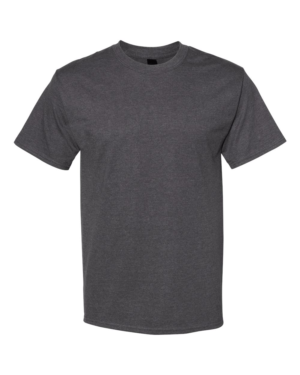 Front View of Charcoal Heather Beefy-T® T-Shirt - 5180
