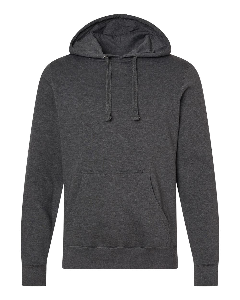Front View of Charcoal Heather BTB Fleece Hooded Sweatshirt - 8720