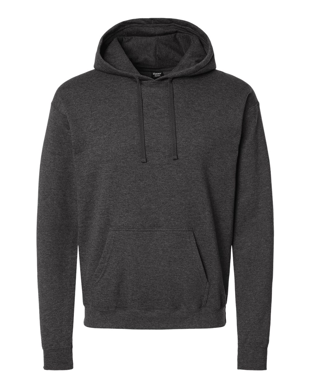 Front View of Charcoal Heather Perfect Sweats Hooded Sweatshirt - RS170