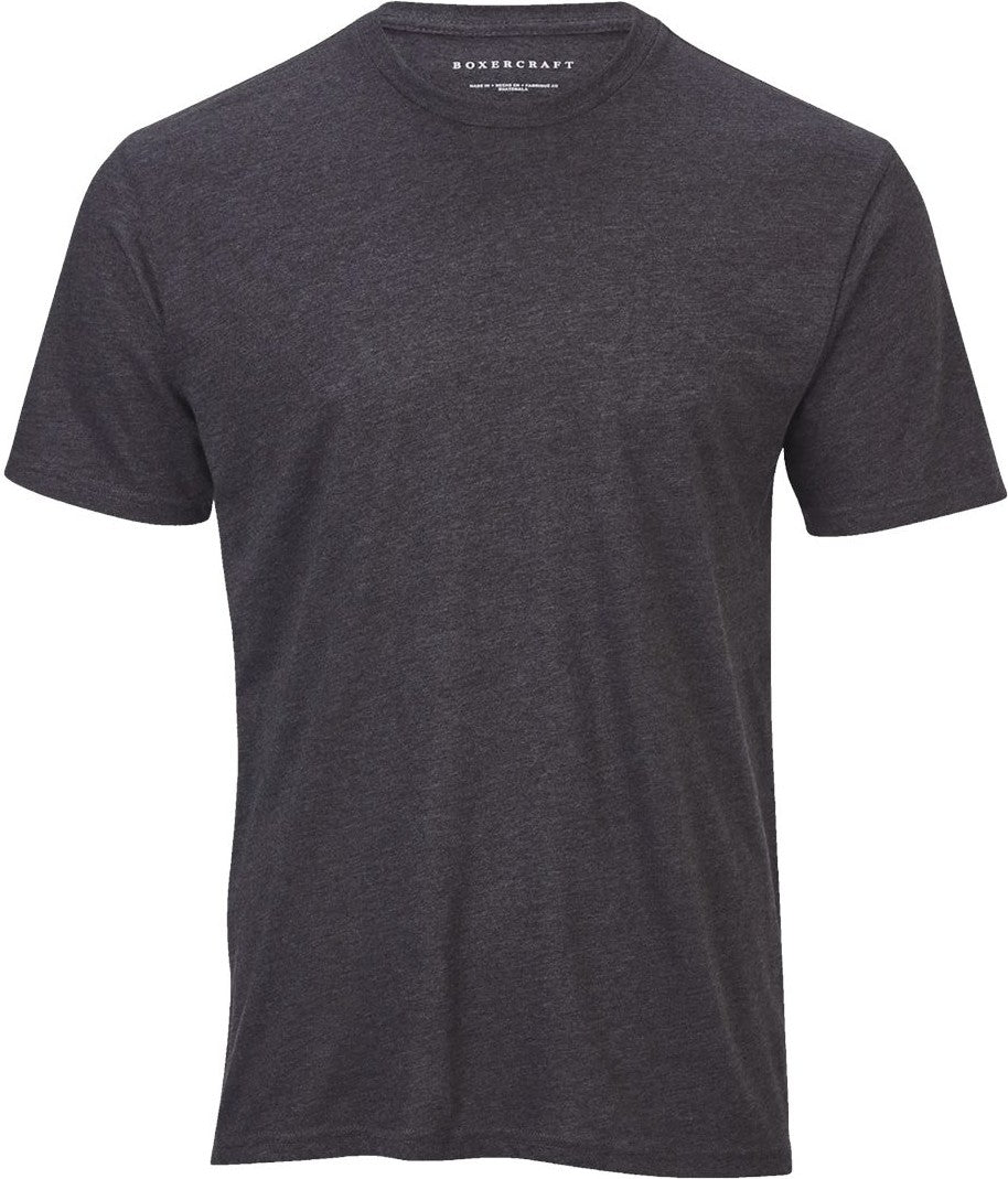 Front View of Charcoal Heather Tri-Blend T-Shirt - BM2102