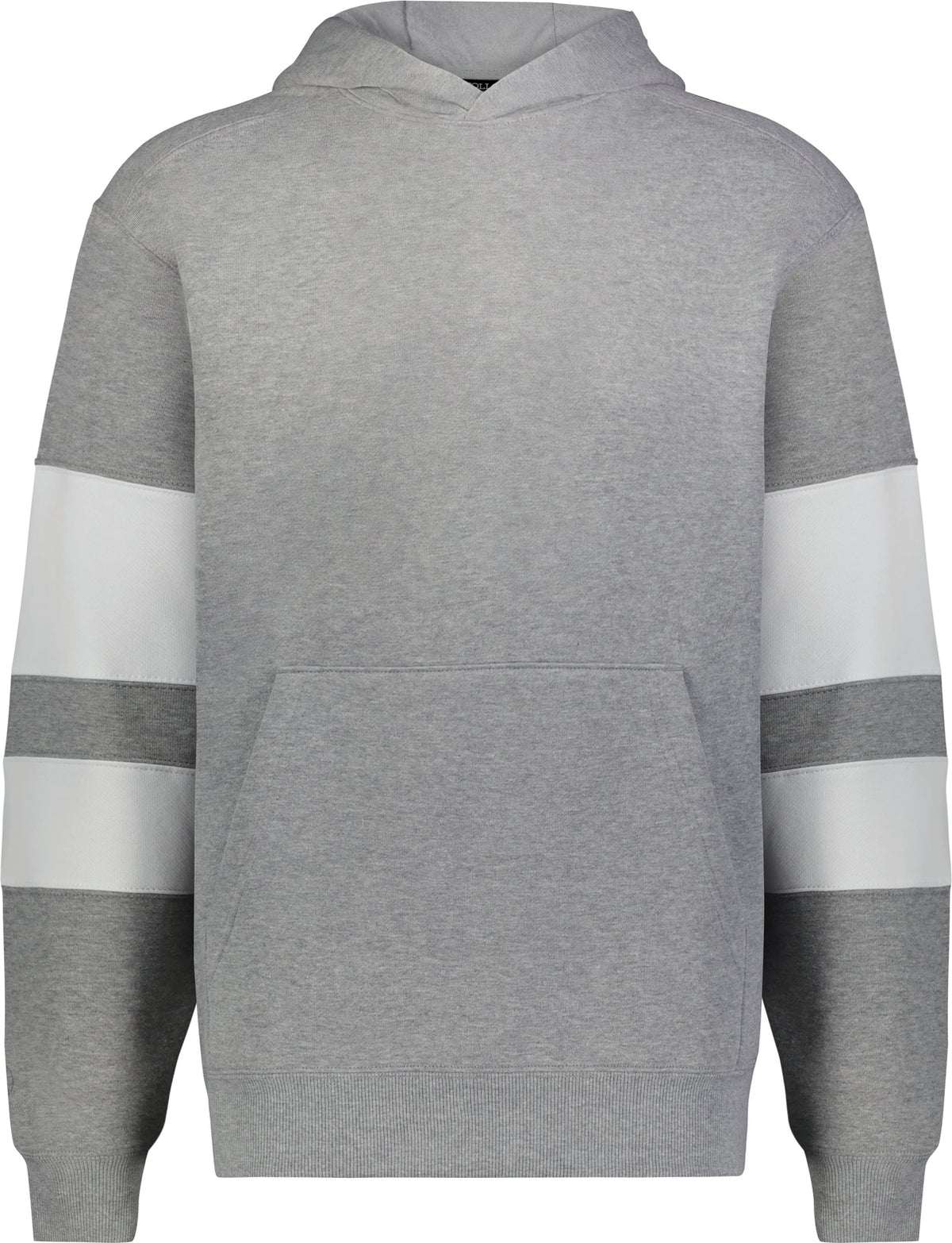 Front View of CHARCOAL HEATHER/WHITE YTH JACKSON WAY HOODIE