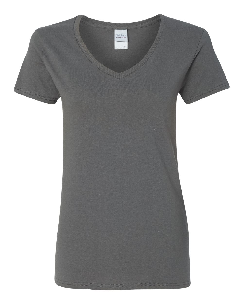 Charcoal Heavy Cotton™ Women’s V-Neck T-Shirt - 5V00L