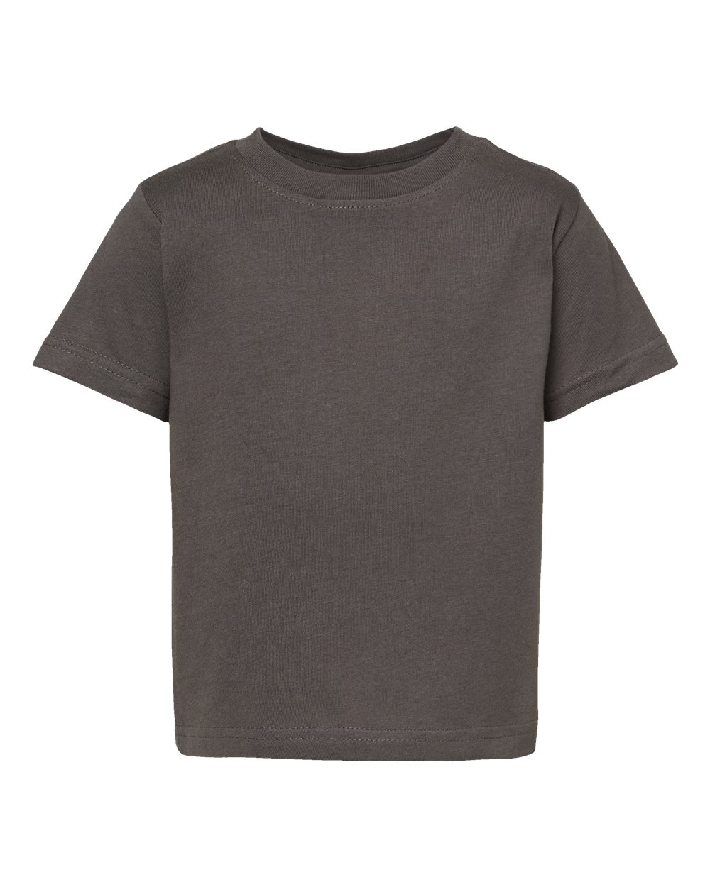 Front View of Charcoal Infant Fine Jersey Tee - 3322
