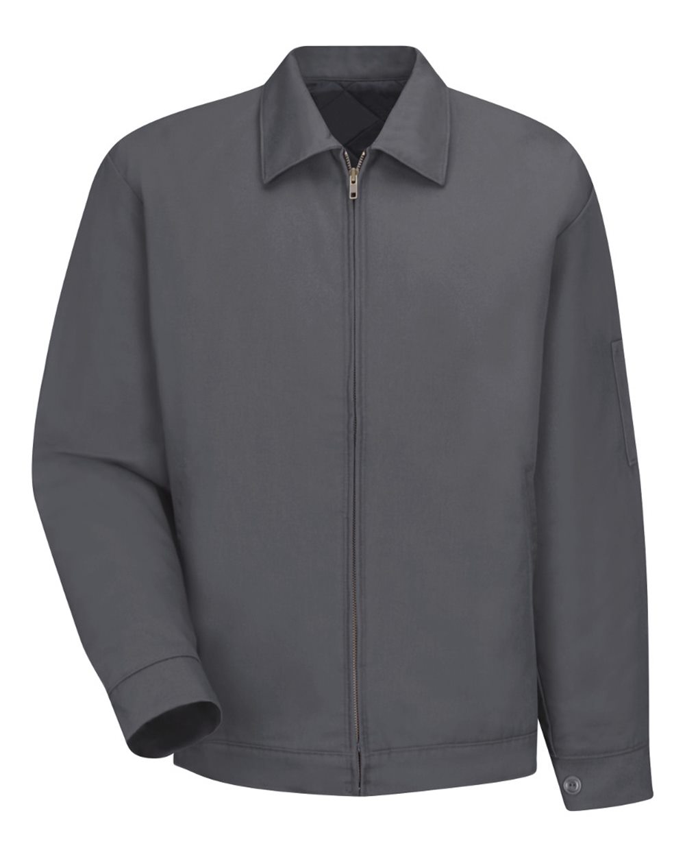 Front View of Charcoal (Long Sizes) Waist Length Jacket - JT22